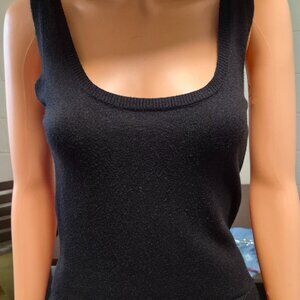 ELAN-Mixed Midi Dress-Black.  Size: Small